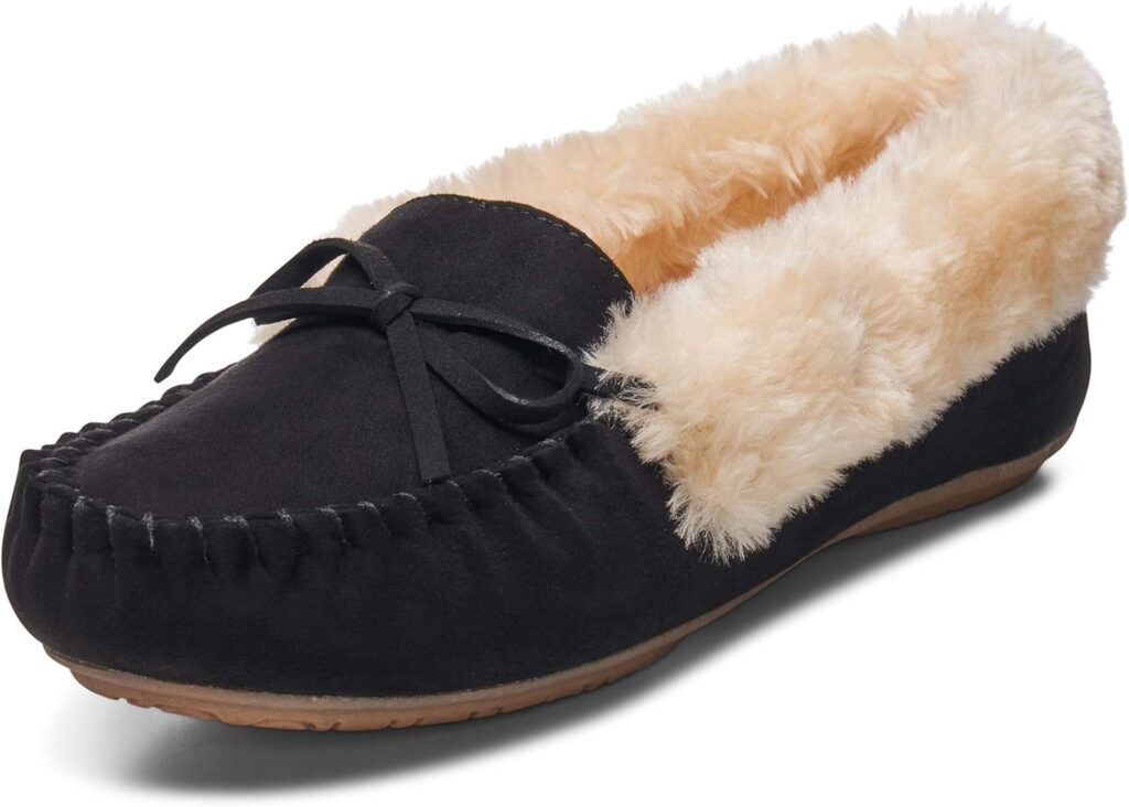 Alpine Swiss Leah Womens Shearling Moccasin Slippers Faux Fur Slip On House Shoes Alpine Swiss Leah Womens Shearling Moccasin Slippers Faux Fur Slip On House Shoes