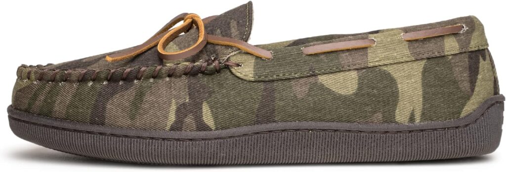 Minnetonka Mens Pile Lined Hardsole Slipper Minnetonka Mens Pile Lined Hardsole Slipper