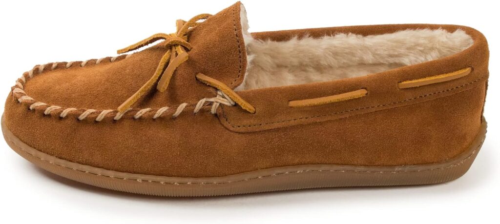 Minnetonka Mens Pile Lined Hardsole Slipper Minnetonka Mens Pile Lined Hardsole Slipper