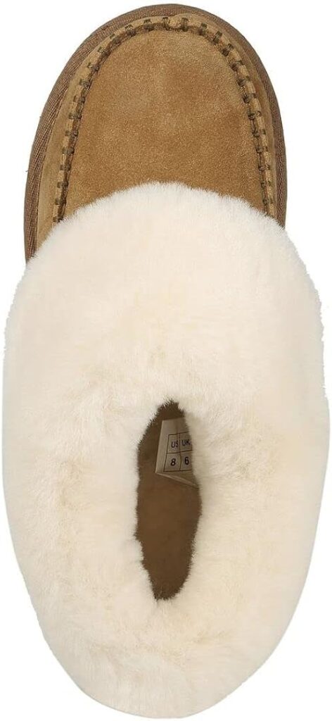 PAMIR Womens Genuine Suede Shearling Ankle Moccasin Bootie Slippers Memory Foam Indoor Outdoor PAMIR Womens Genuine Suede Shearling Ankle Moccasin Bootie Slippers Memory Foam Indoor Outdoor