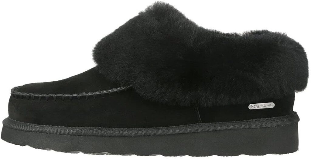 PAMIR Womens Genuine Suede Shearling Ankle Moccasin Bootie Slippers Memory Foam Indoor Outdoor PAMIR Womens Genuine Suede Shearling Ankle Moccasin Bootie Slippers Memory Foam Indoor Outdoor