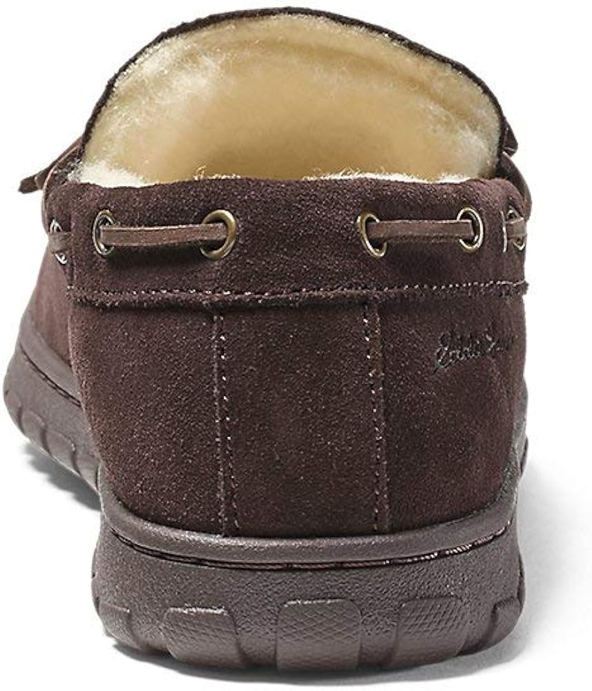 Eddie Bauer Mens Shearling-Lined Moccasin Slipper Eddie Bauer Mens Shearling-Lined Moccasin Slipper