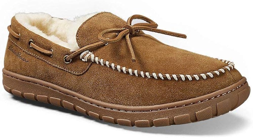 Eddie Bauer Mens Shearling-Lined Moccasin Slipper