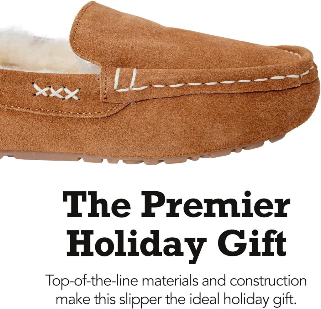 Clarks Shearling Moccasin House Slippers for Women - Indoor/Outdoor Gift for Her
