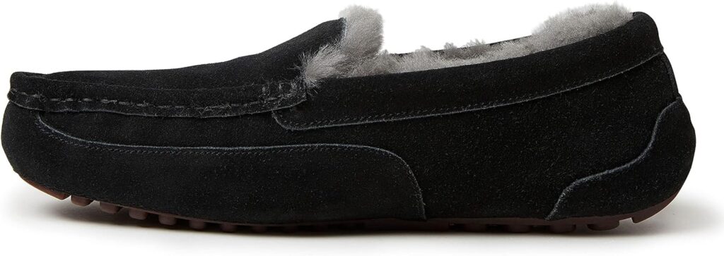 Fireside by Dearfoams Mens Melbourne Shearling Indoor/Outdoor Moccasin Slipper with Wide Widths Fireside by Dearfoams Mens Melbourne Shearling Indoor/Outdoor Moccasin Slipper with Wide Widths