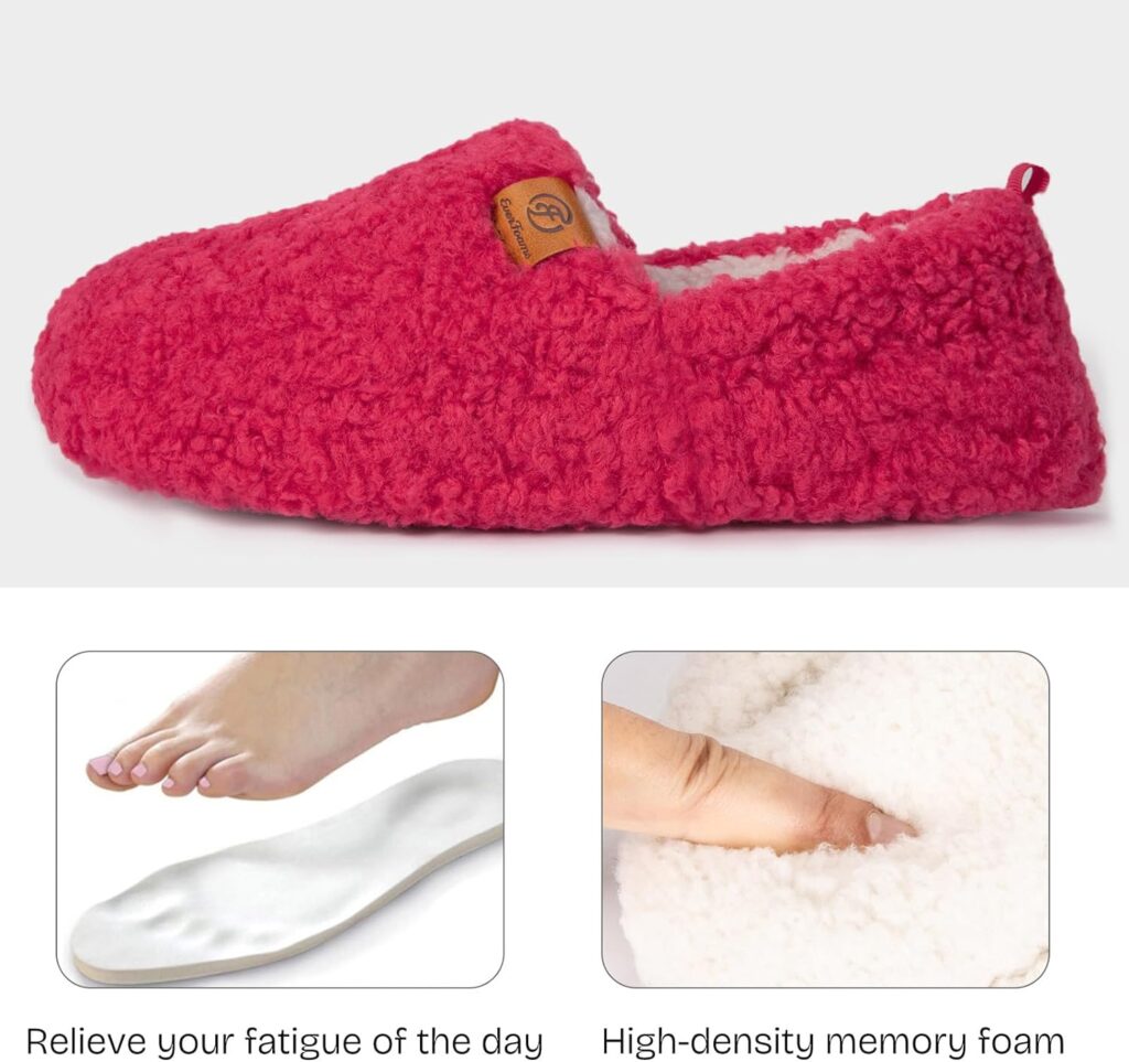 EverFoams Womens Shearling Memory Foam Full Slippers EverFoams Womens Shearling Memory Foam Full Slippers