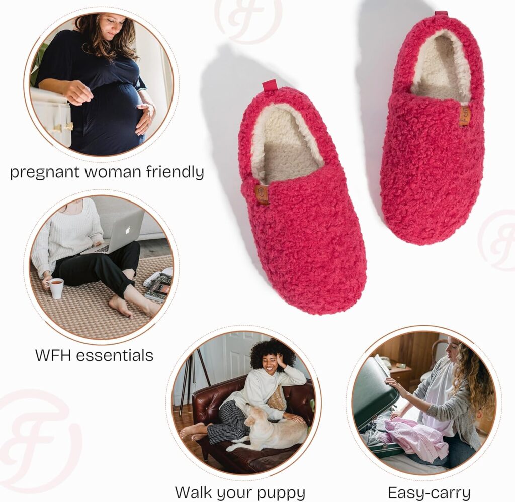 EverFoams Womens Shearling Memory Foam Full Slippers EverFoams Womens Shearling Memory Foam Full Slippers