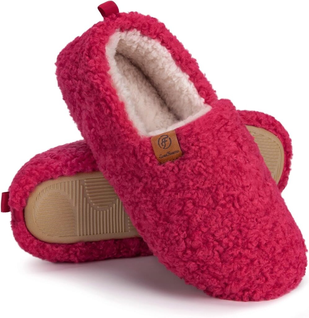 EverFoams Womens Shearling Memory Foam Full Slippers EverFoams Womens Shearling Memory Foam Full Slippers