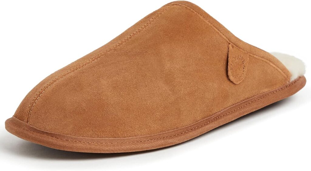 Fireside by Dearfoams Mens Warwick Shearling Scuff Slipper Fireside by Dearfoams Mens Warwick Shearling Scuff Slipper