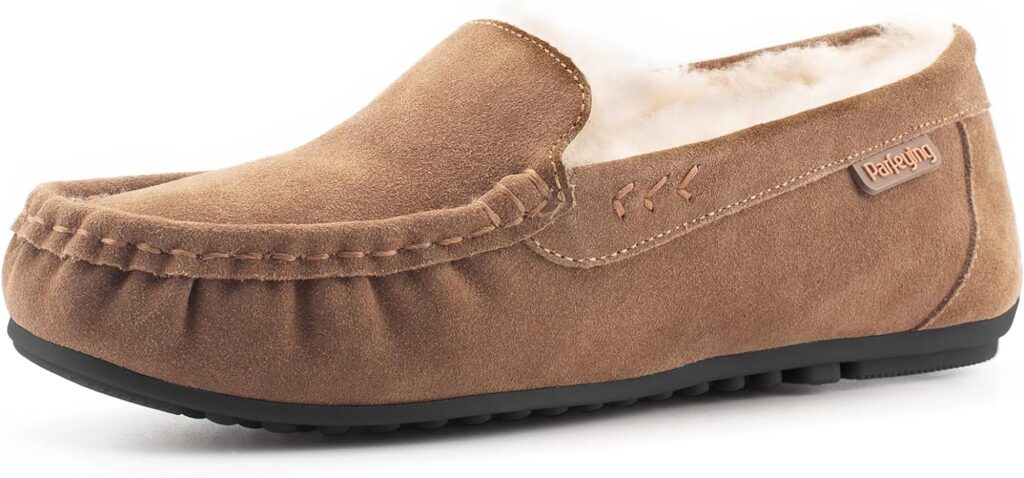 Parfeying Womens Sheepskin Moccasin Slippers Cow Suede Memory Foam Driving Style Loafers Parfeying Womens Sheepskin Moccasin Slippers Cow Suede Memory Foam Driving Style Loafers