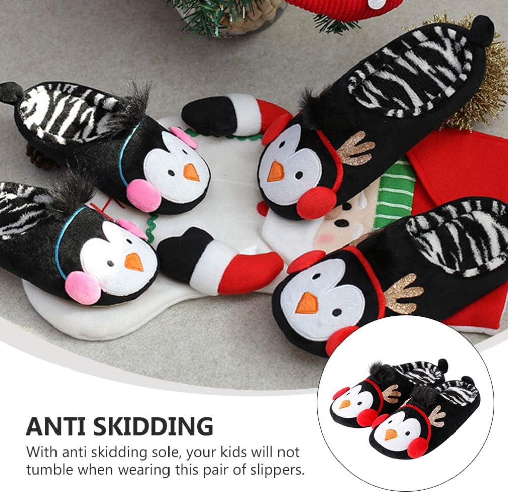 Plush Slippers Penguin Shape Winter Warm House Slippers Flat Couples Anti-Slip Slippers Floor Indoor Shoes Xmas Slippers Gift 1 Pair Plush Slippers Penguin Shape Winter Warm House Slippers Flat Couples Anti-Slip Slippers Floor Indoor Shoes Xmas Slippers Gift 1 Pair