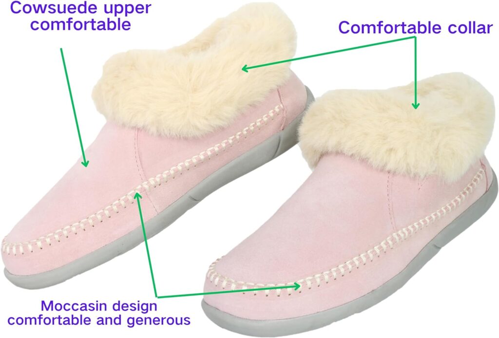Women Boots Slipper Leather Upper Sheepskin Insole Lining Memory Foam Rubber Soles Indoor Outdoor House Slipper Women Boots Slipper Leather Upper Sheepskin Insole Lining Memory Foam Rubber Soles Indoor Outdoor House Slipper
