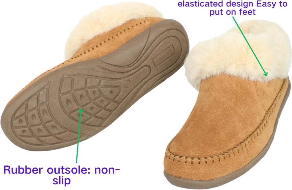 Women Boots Slipper Leather Upper Sheepskin Insole Lining Memory Foam Rubber Soles Indoor Outdoor House Slipper Women Boots Slipper Leather Upper Sheepskin Insole Lining Memory Foam Rubber Soles Indoor Outdoor House Slipper